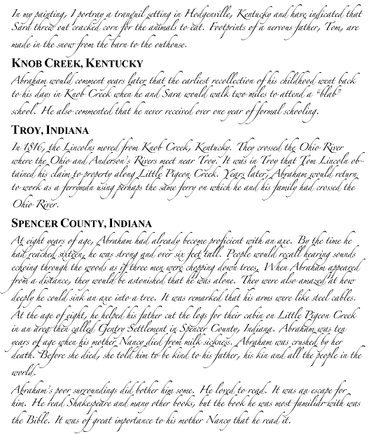 Narrative of the Life of Lincoln, written by the artist, Thomas Kennedy