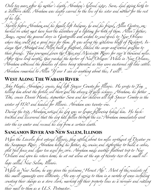 Narrative of the Life of Lincoln, written by the artist, Thomas Kennedy