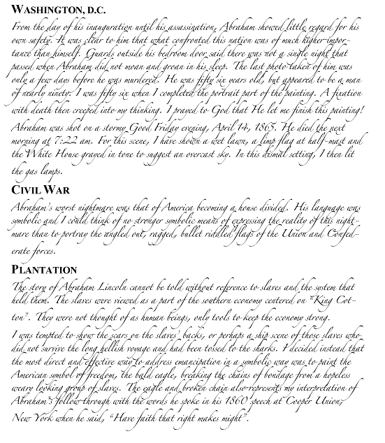 Narrative of the Life of Lincoln, written by the artist, Thomas Kennedy